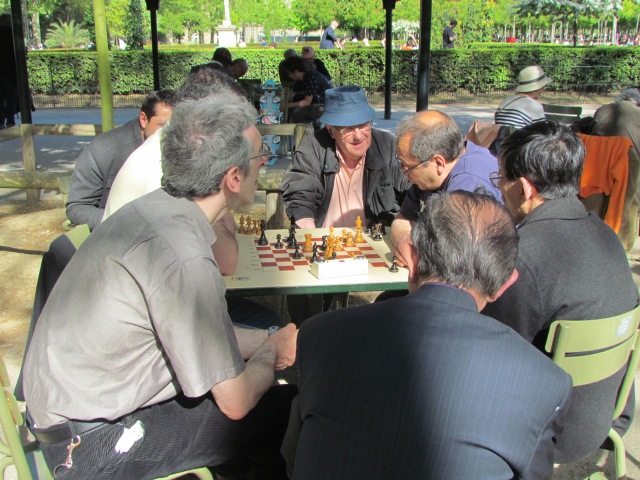 One area had several tables like this one with very serious chess players.