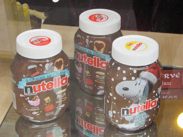 Large jars of Nutella. For Carol.